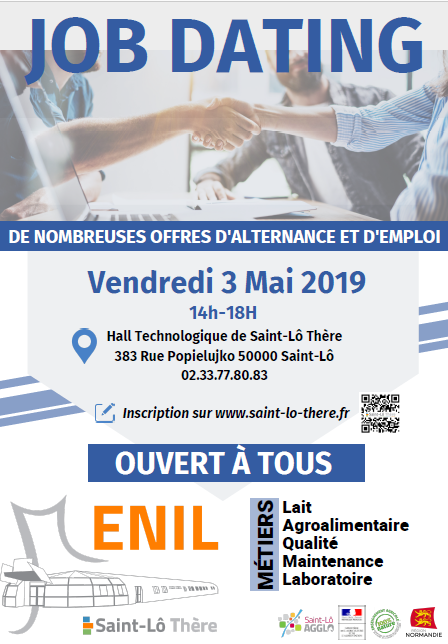 Job Dating  au Hall Technologique de Saint Lô Thère (Manche) le 03/05/2019