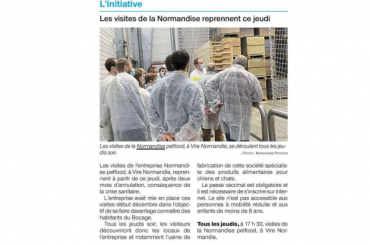 Ouest France  : «Les Visites de la Normandise reprennent ce jeudi»