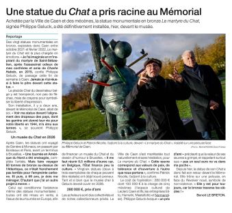 Une statue du Chat a pris racine au Mémorial – Ouest France