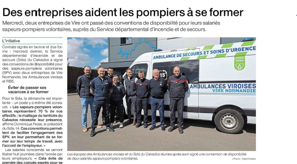 Des entreprises aident les pompiers à se former
